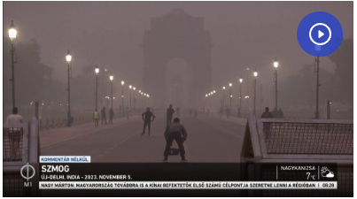 Szmog – Új-Delhi, India, 2023. november 5.